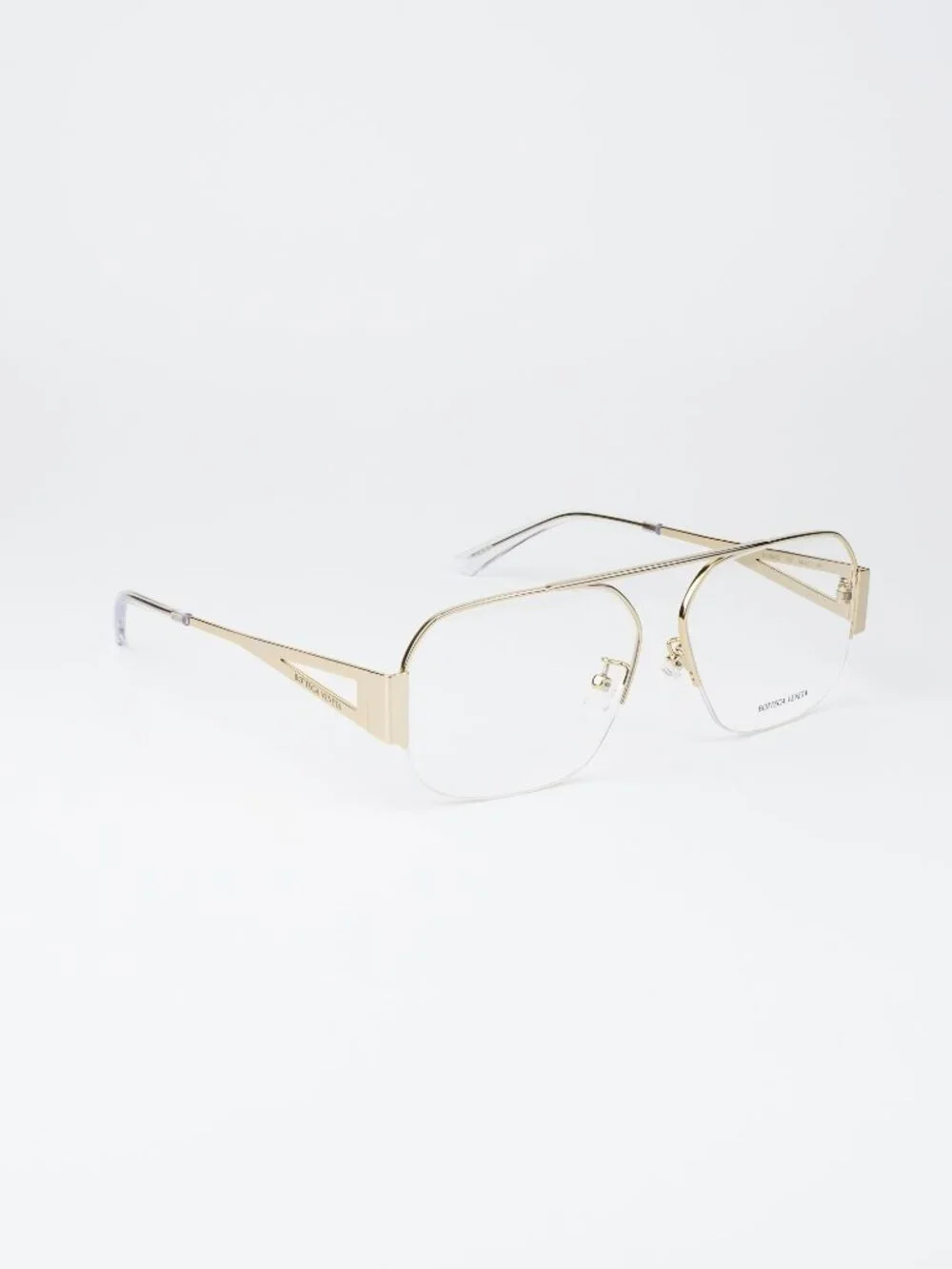 Bottega Veneta Women Eyeglasses Gold Pilot BV1067O 002 NEW AUTHENTIC